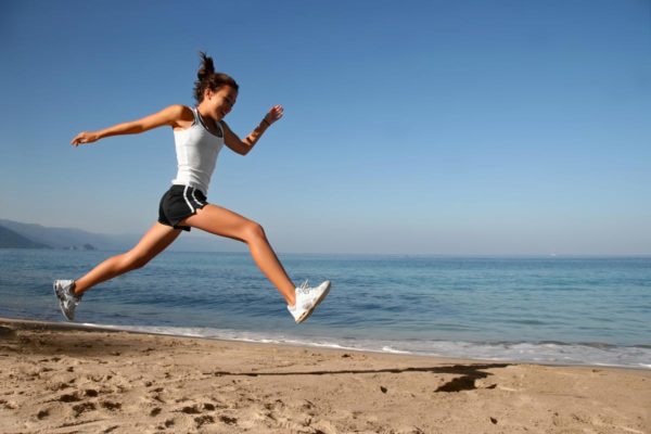 woman exercising in the morning