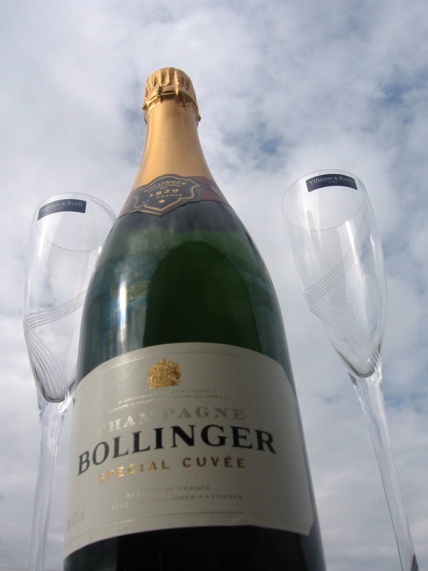 Bottle of Bollinger champagne