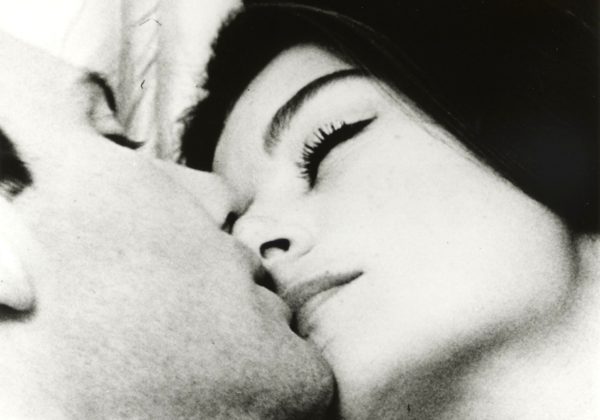 Man and woman kissing