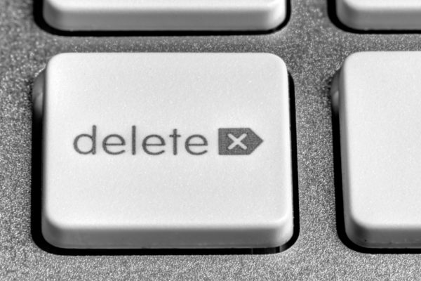 Picture of a delete button