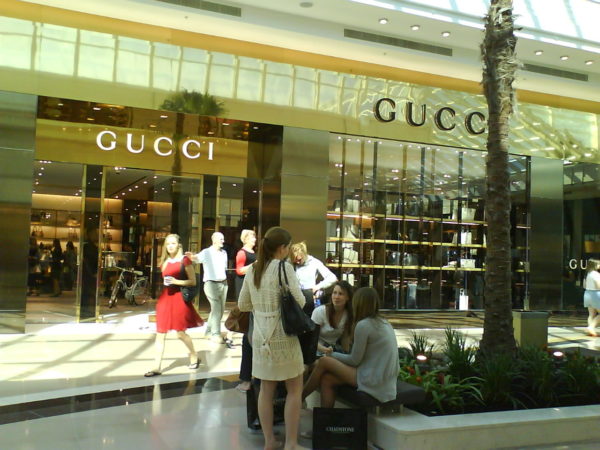 Picture of girls shopping at Gucci store