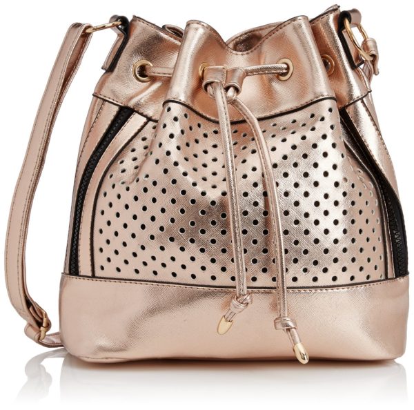Shimmer with this beautiful gold bag