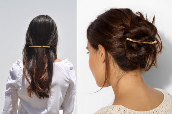 picture of gold hair clip.
