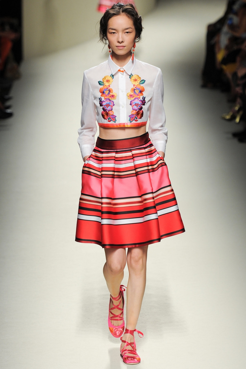 Seventies retro suede skirt