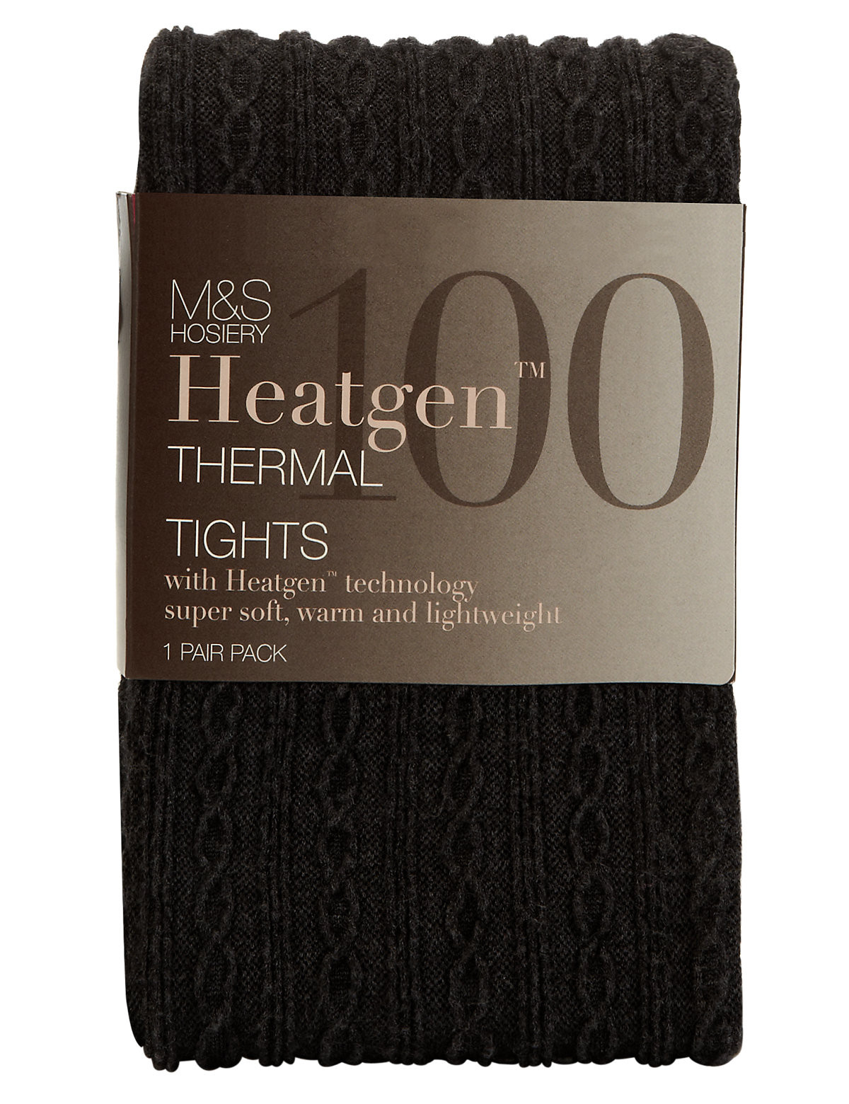 Thermal cable knit tights, M&S
