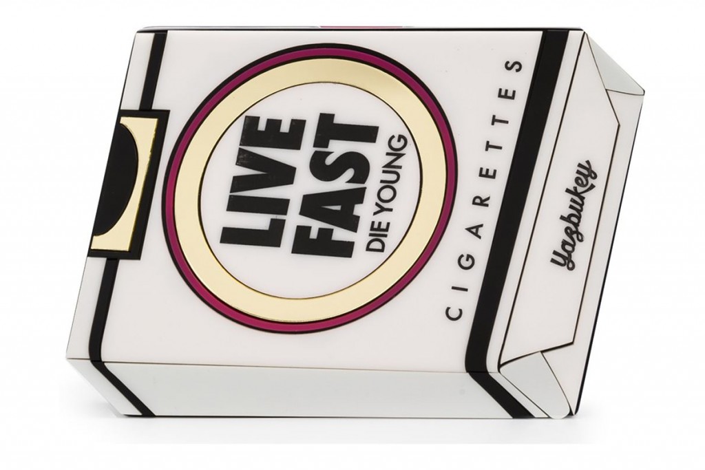 YAZBUKEY 'Live Fast' cigarette pack clutch £793.03