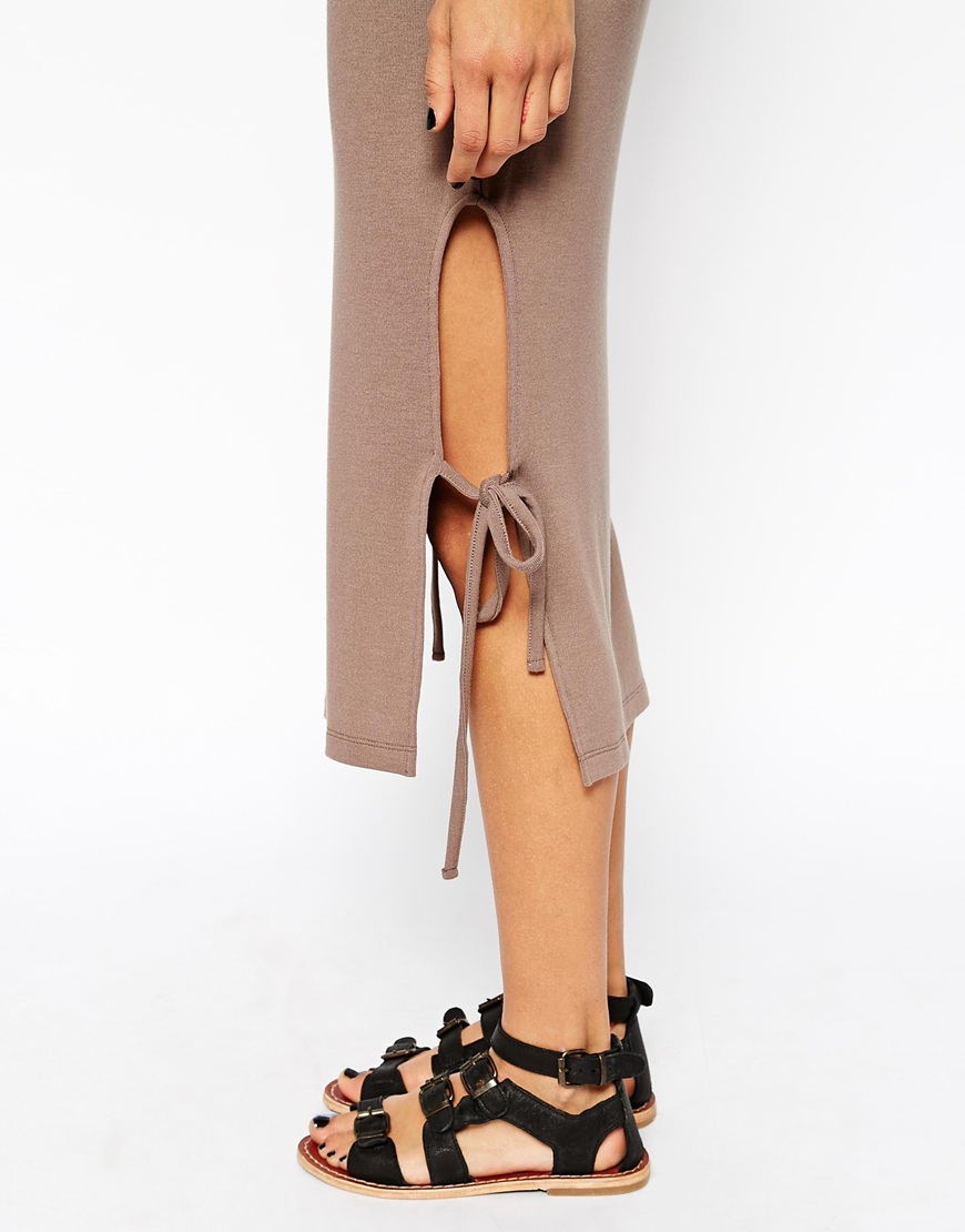 Asos side split skirt