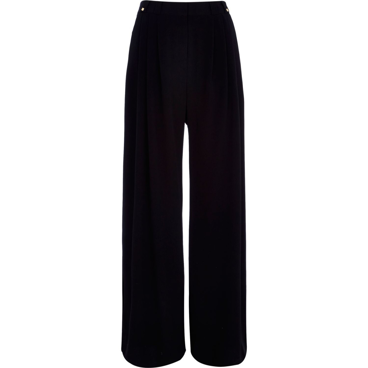 River Island black pleated trousers