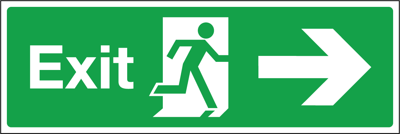 Exit sign