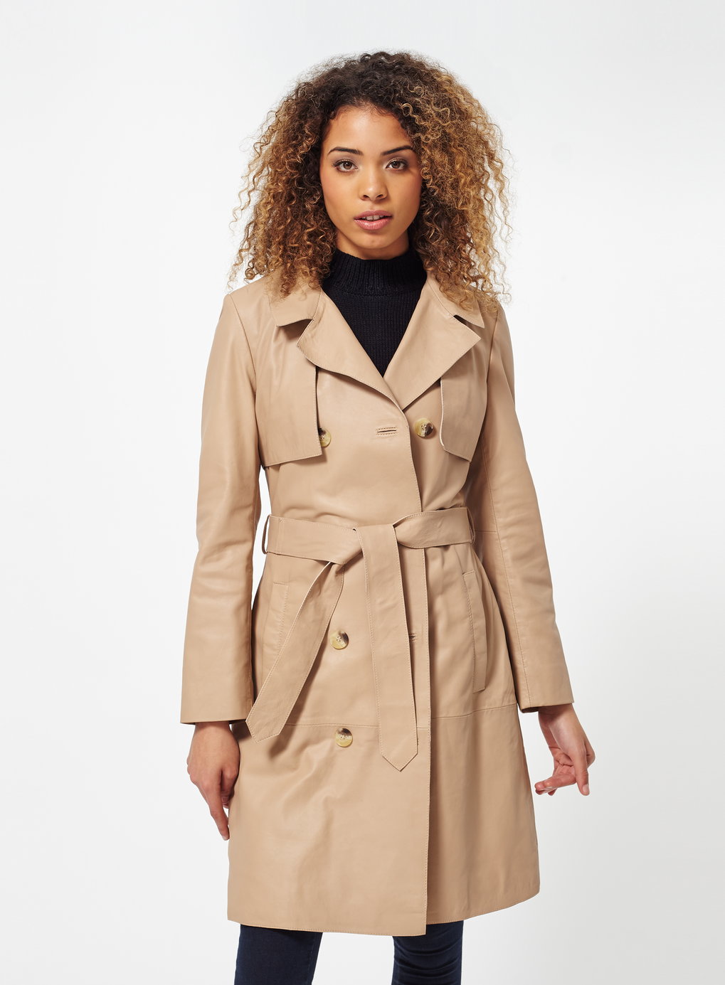Miss Selfridge leather trench