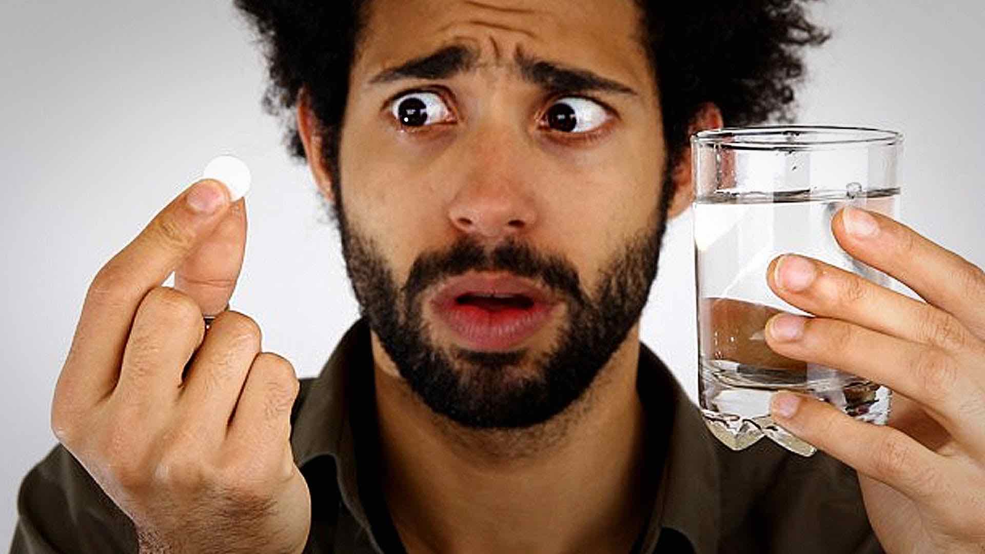 A man taking the male pill