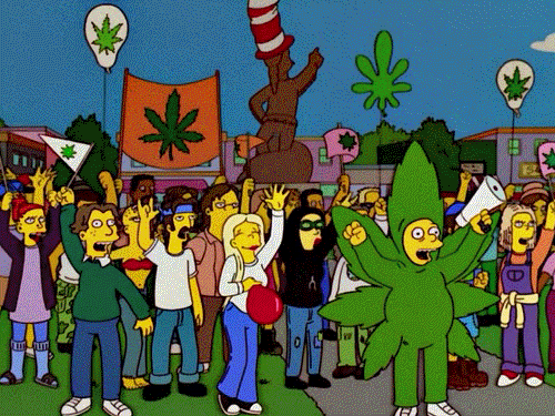 A GIF of the simpsons