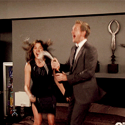 A gif of drinking champers