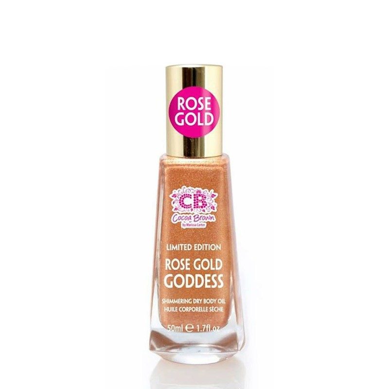 Cocoa Brown Rose gold goddess shimmer dry oil