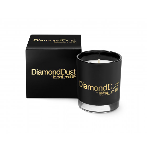 diamond dust candle, label m