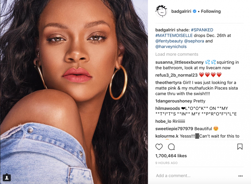 Instagram matte lipstick