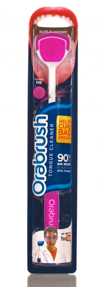 Dented tongue cleaner