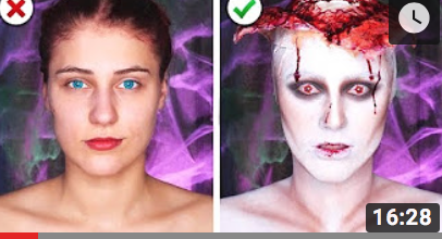 scary last minute halloween makeup