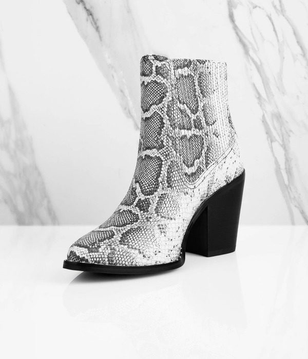 Tobi snakeskin boots concert fashion